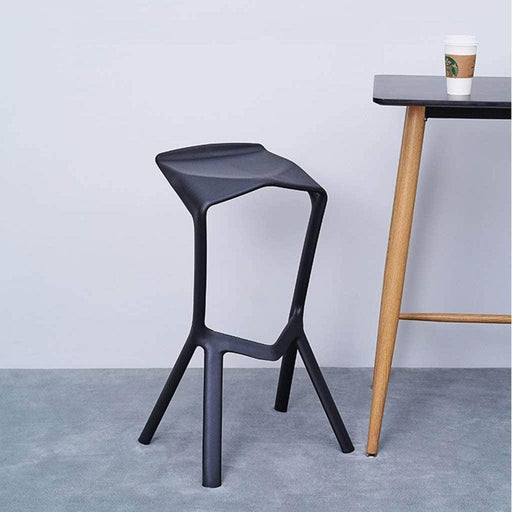 Silla taburete bar apilable negro 51x42x81cm 21JXP1927-NE