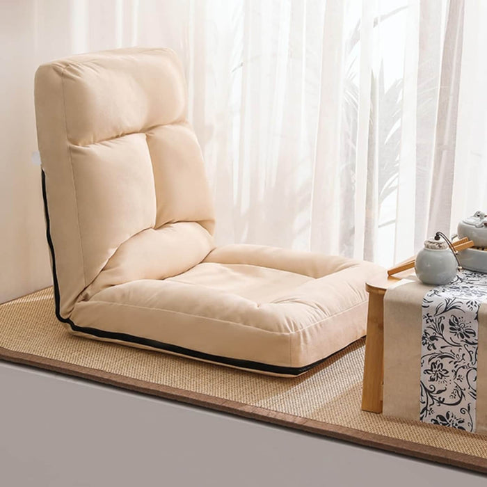 Sofá puff de piso reclinable beige DDT9739