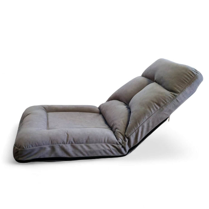 Sofá puff de piso reclinable gris DDT9742