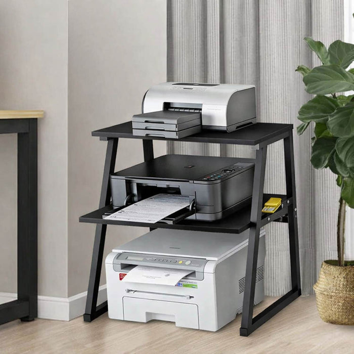 Soporte para Impresora 2 Niveles MDF Negro DDX1812