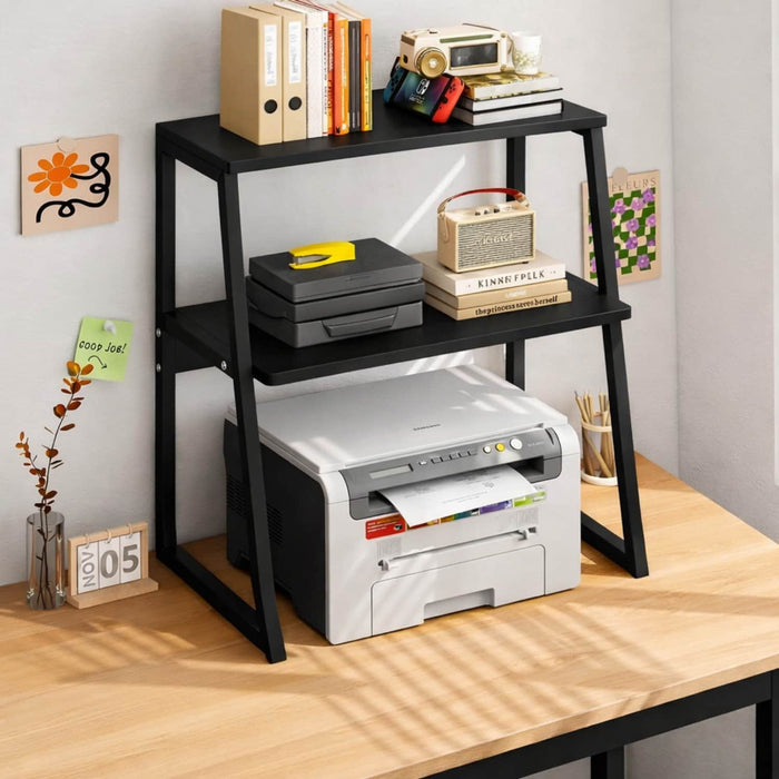 Soporte para Impresora 2 Niveles MDF Negro DDX1812