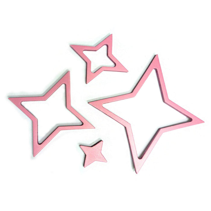 Stickers de madera para muro estrellas rosada 1596146564786