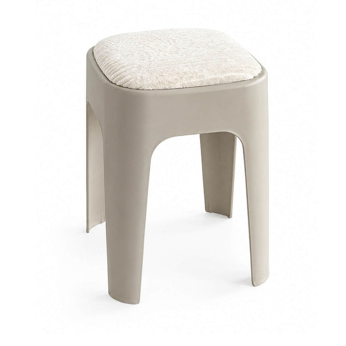 Taburete apilable acolchado beige EAX67-1