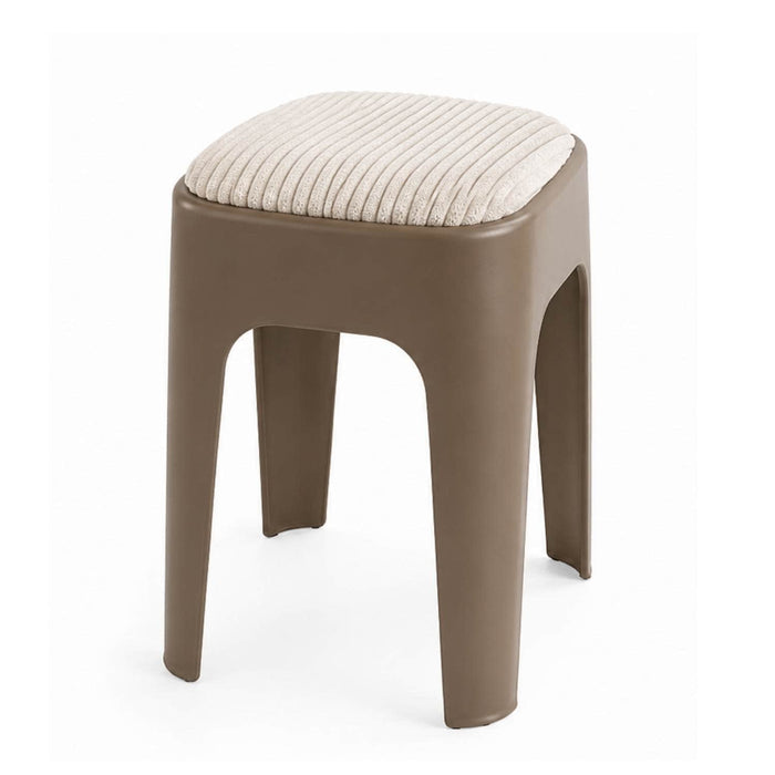 Taburete apilable acolchado café EAX67-2