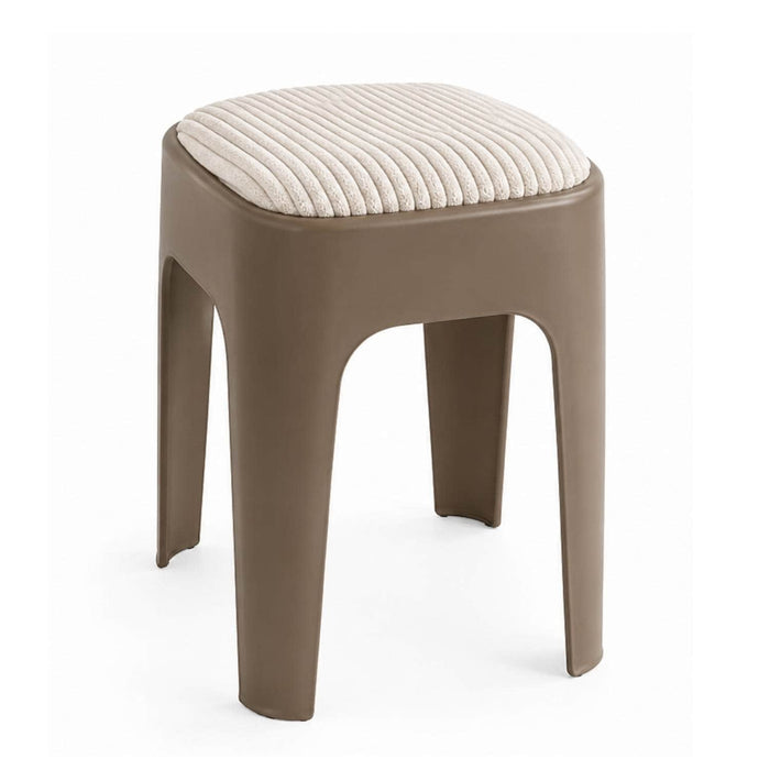 Taburete apilable acolchado café EAX67-2