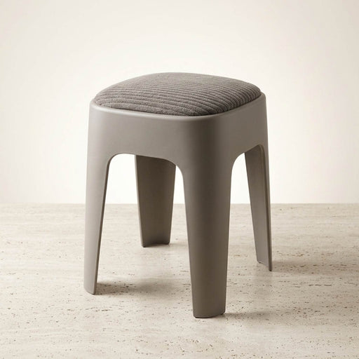 Taburete apilable acolchado gris EAX67-3