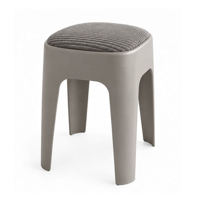 Taburete apilable acolchado gris EAX67-3