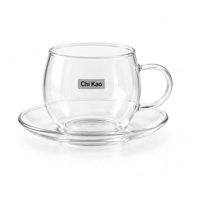 Taza de vidrio con plato 201208029