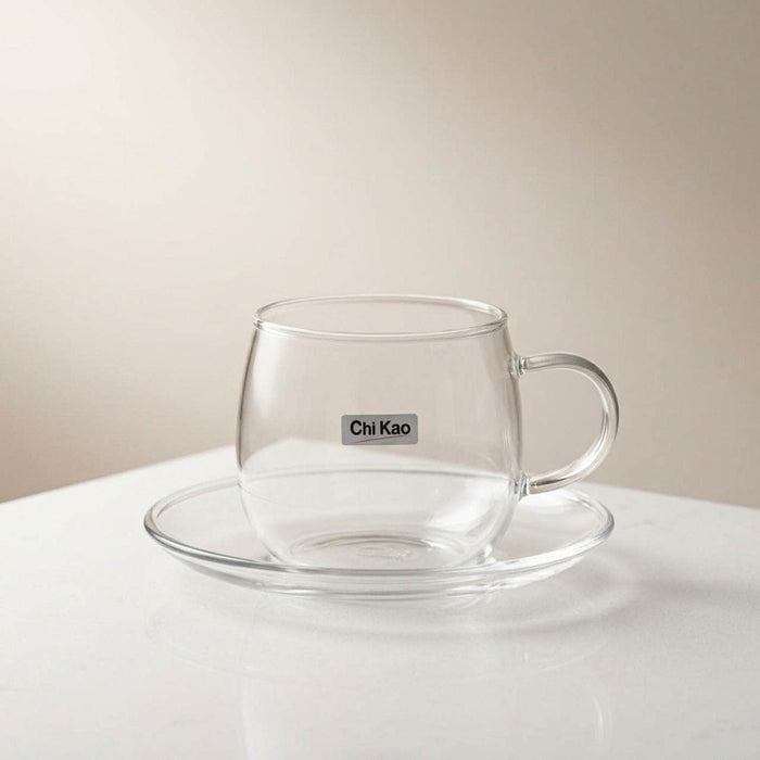 Taza de vidrio con plato 201208029
