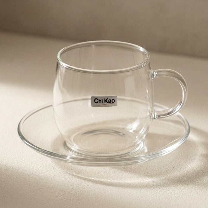 Taza de vidrio con plato 201208029