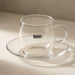 Taza de vidrio con plato 201208029