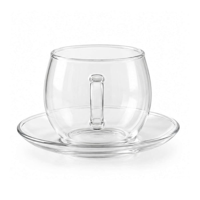 Taza de vidrio con plato 201208029