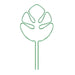 Tutor metálico diseño hoja verde DNX1250-1Green