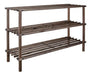 Zapatero organizador de madera con 3 niveles marrón oscuro Y185-9B